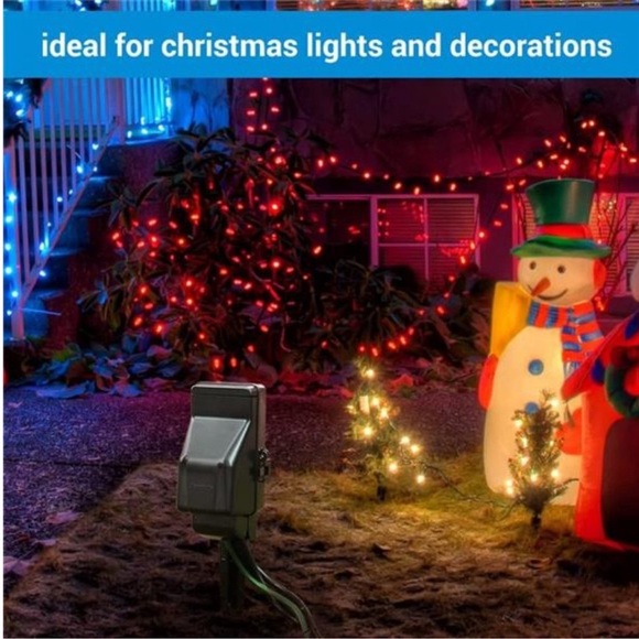 DEWENWILS Outdoor Digital Power Strip Timer, Waterproof 6 Outlet, Black - Picture 6 of 7